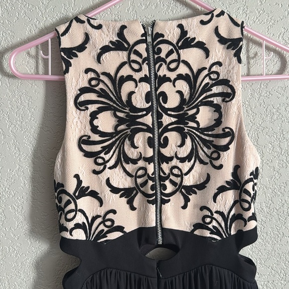 Blondie Nights Womens Black Lace Maxi Gown Size 1 Maxi Prom Formal Homecoming - Picture 7 of 7